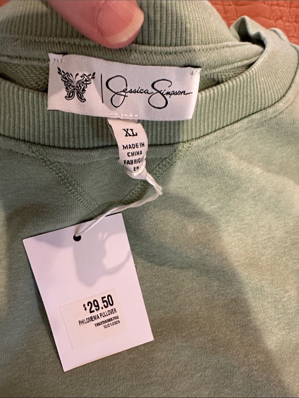 Jessica Simpson Sage Green Crewneck Sweatshirt